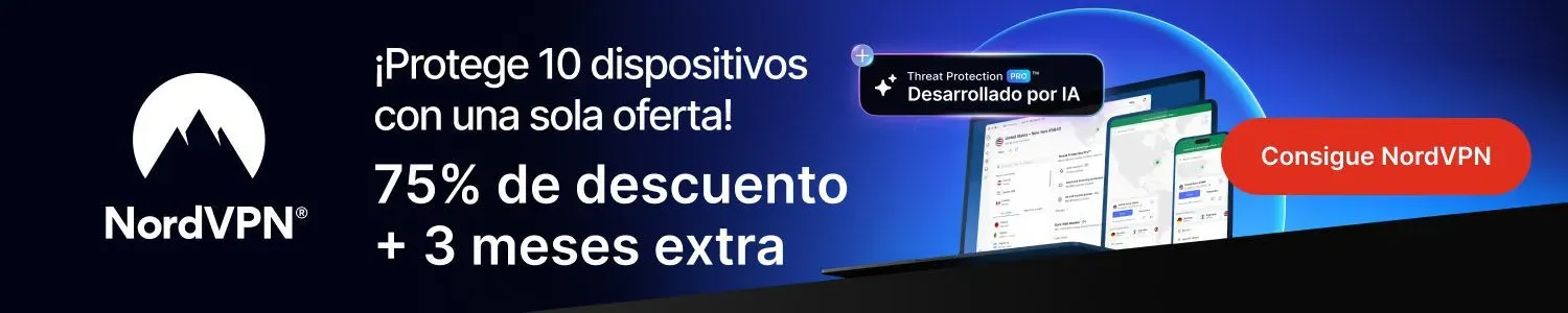 NordVPN: protege 10 dispositivos con una sola suscripción. Ver oferta